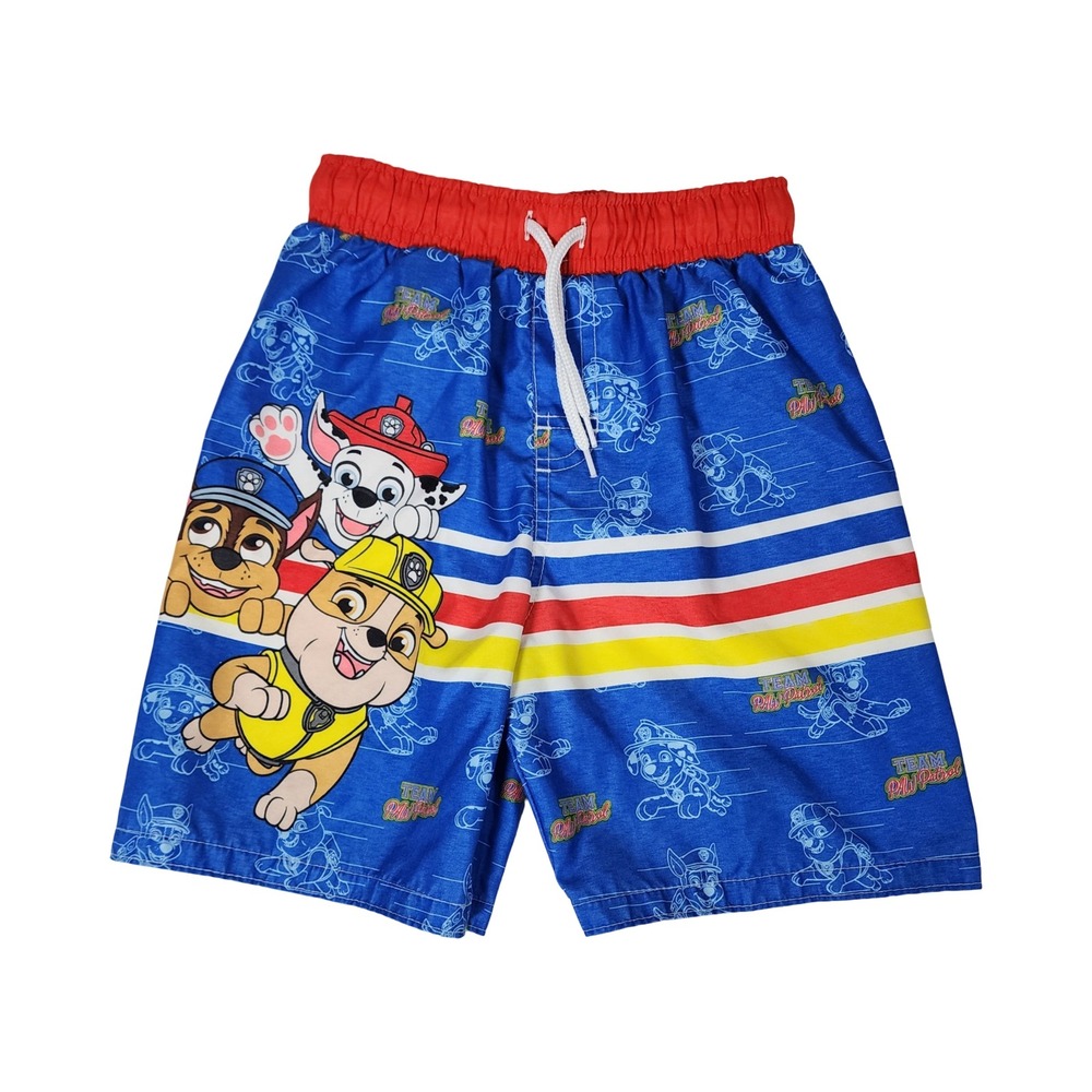 Nickelodeon Paw Patrol Boys Blue Swim Trunks Board Shorts Size 5T Chase Marshall
